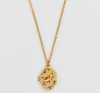 collier médaillon ovale oiseau de Fable