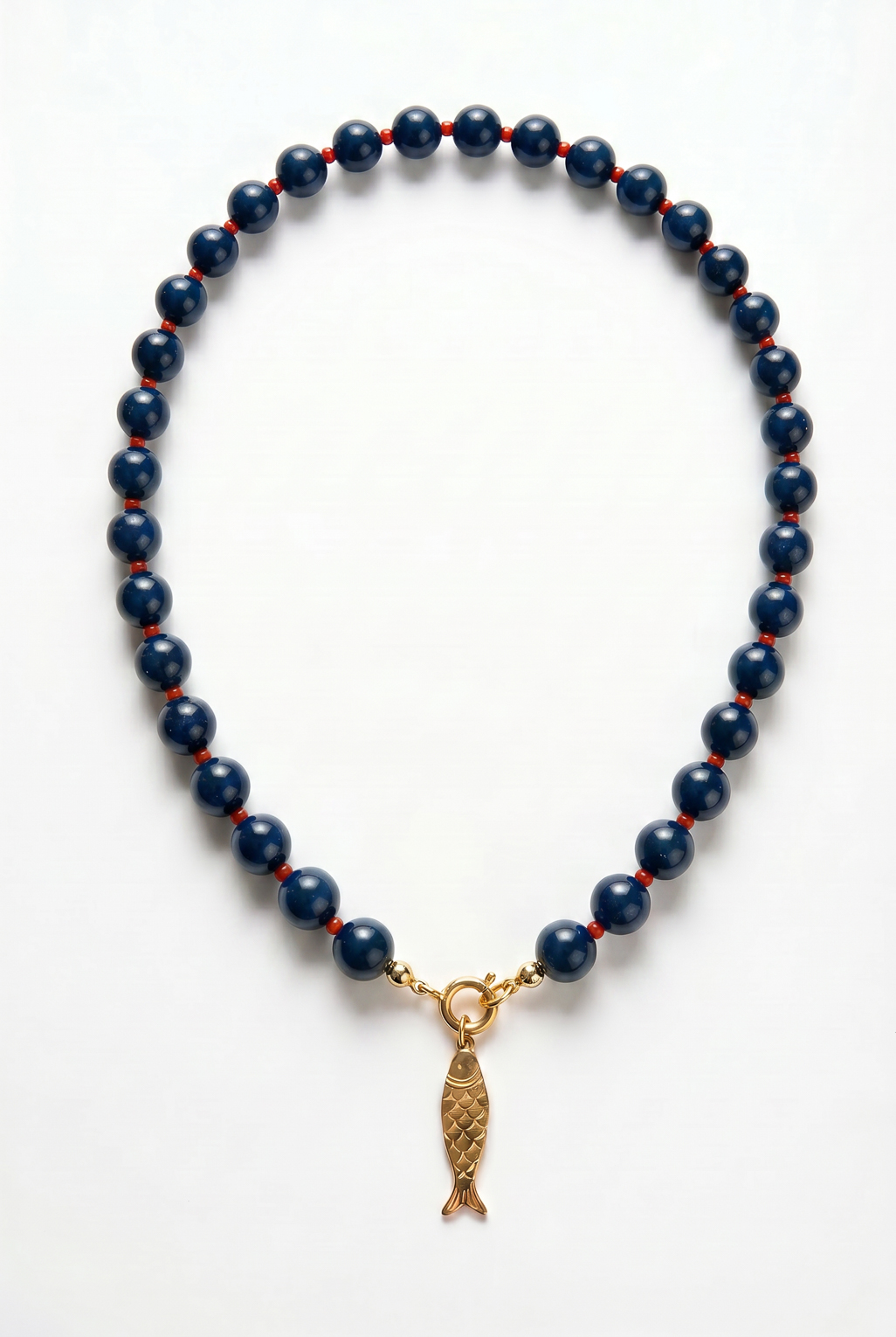 Collier Lenny bleu marine doré de Shlomit