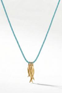 Collier Nami bleu gris doré de Shlomit