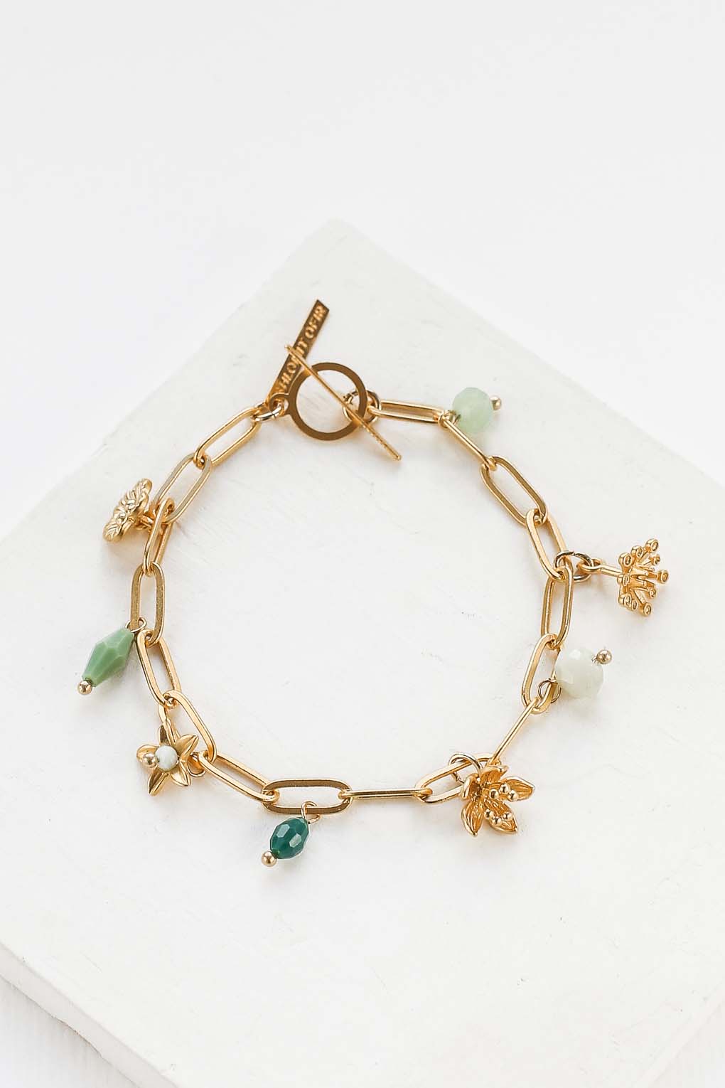 bracelet Blossom vert doré de Shlomit Ofir