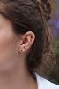 boucles Daffodil puce blanc doré de Shlomit Ofir