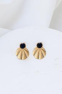 boucles Alma puce noir doré de Shlomit Ofir