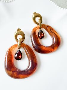 Boucles pépita marron doré