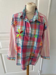 chemise The Corner brodé madras 36/44