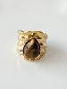 Bague large marron doré du live