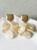 Boucles Cléo blanc doré