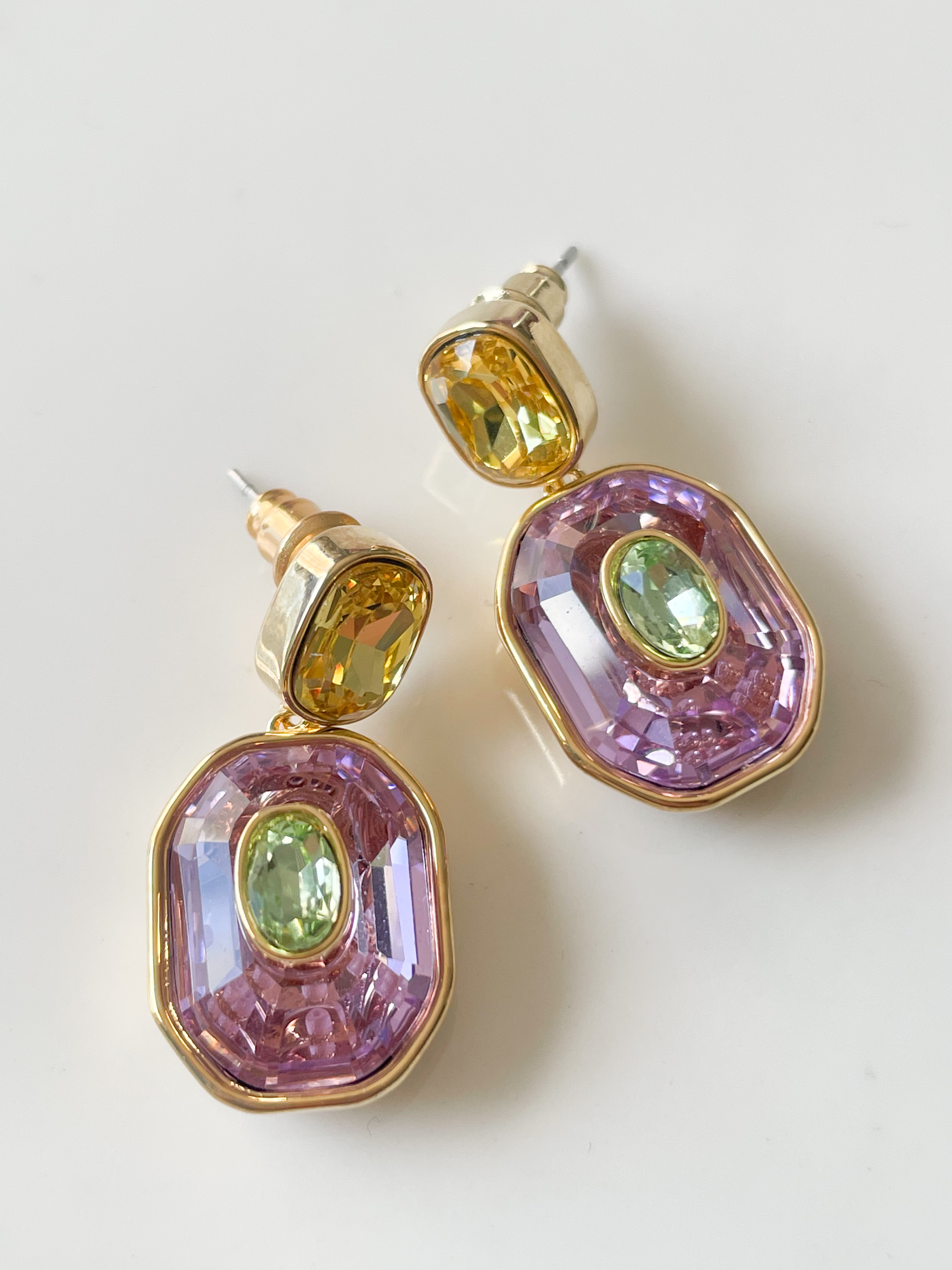 Boucles strass Isadora doré