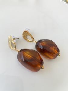 Boucles Paula marron doré