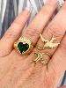 bague Ex voto verte doré 