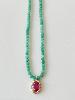 Collier pierres Cléo turquoise doré