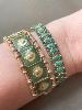 Bracelet Beauté vert doré