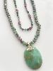Collier pierre Sophia vert violet doré