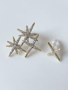 boucles Orion strass blancs doré