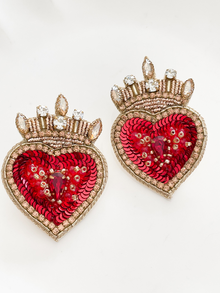 Boucles Ex voto rouge de Mandalita