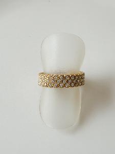bague Claude strass doré