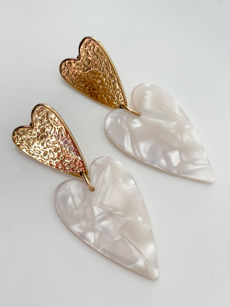 boucles Coline blanc doré