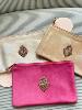 pochette cuir rose ex voto Mandalita