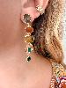 Boucles pierres Talia doré