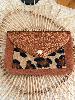 pochette cuir graou beige