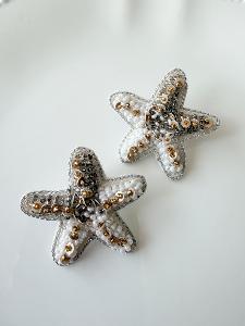 Boucles étoile de mer blanc de Mandalita