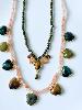 Collier pierres Lexy gris doré