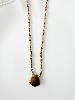 Collier pierres Gaby marron doré