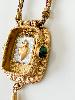 Collier sautoir pierres Dolorès doré