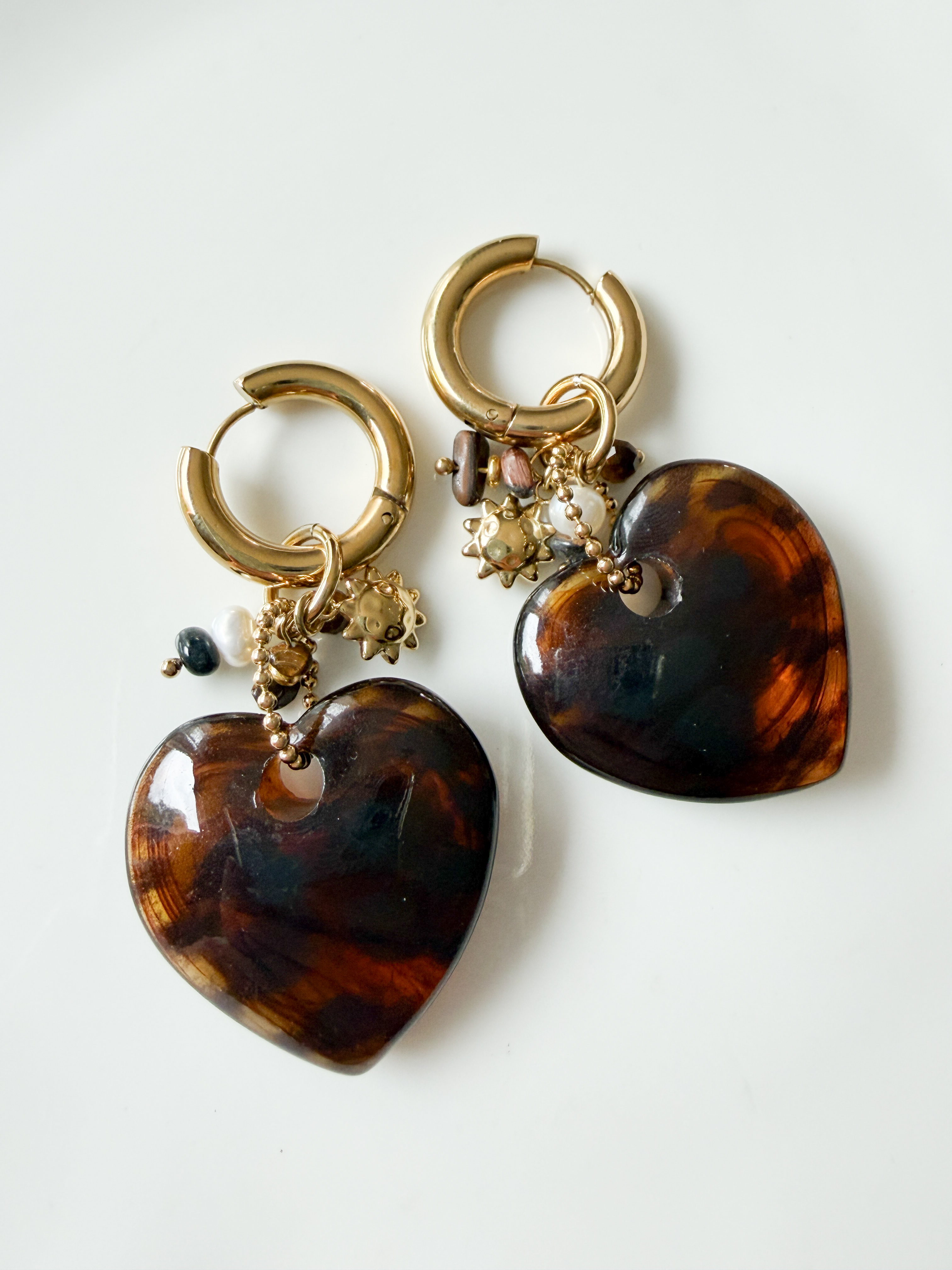 Boucles Ornella marron doré