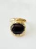 Bague Chloé pierre noir doré