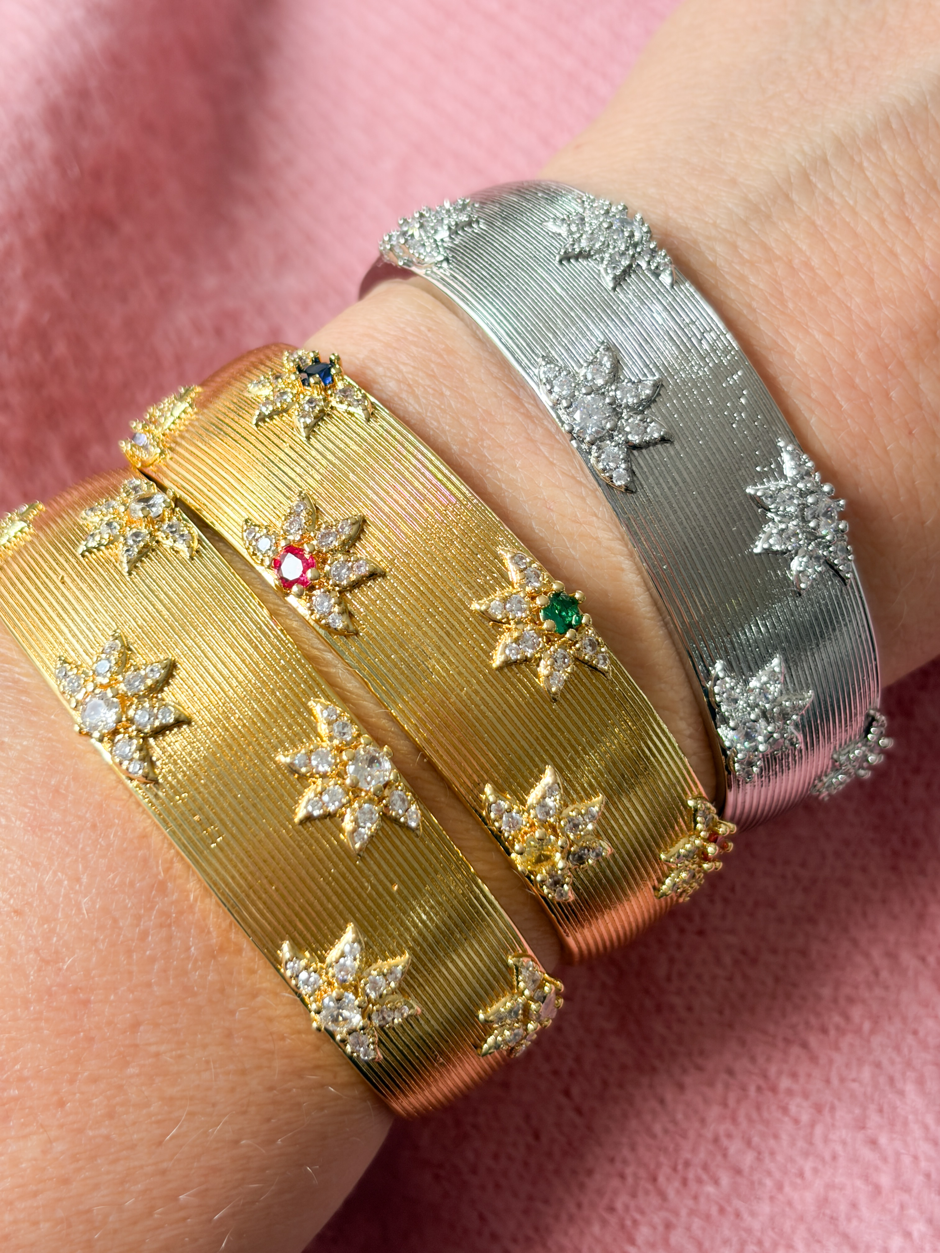 Bracelet Esther blanc doré