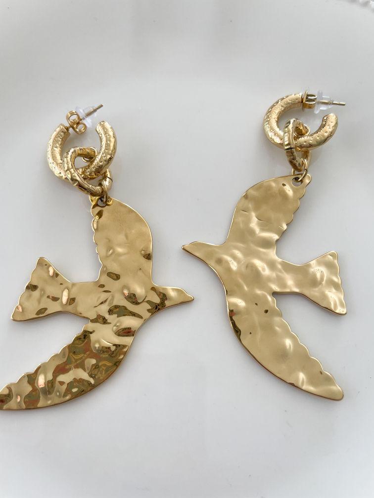 boucles hirondelle doré