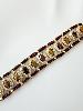 Bracelet pierres Simona marron doré