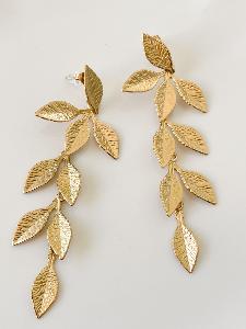boucles feuilles doré