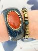 Bracelet Iris bleu doré