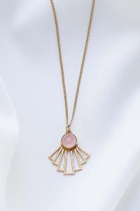 collier Clyde long rose doré de Shlomit Ofir