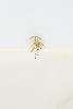 boucle piercing Louisa blanc doré de Shlomit Ofir