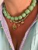 collier vert doré