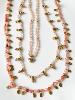 Collier pierres 3 rangs rose doré