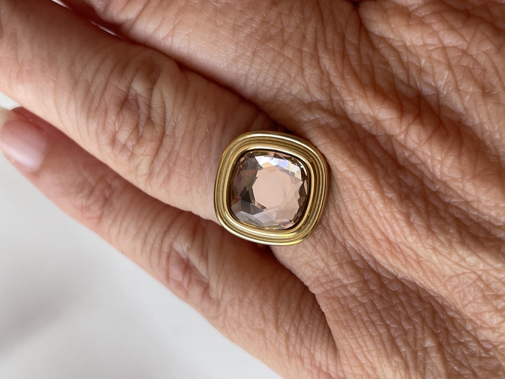 bague Abba poudre doré