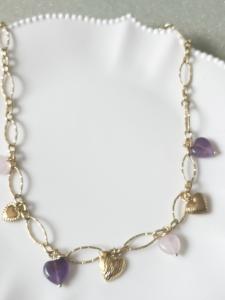 Collier Douceur violet doré