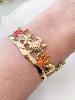 Bracelet jonc Neptune beige doré