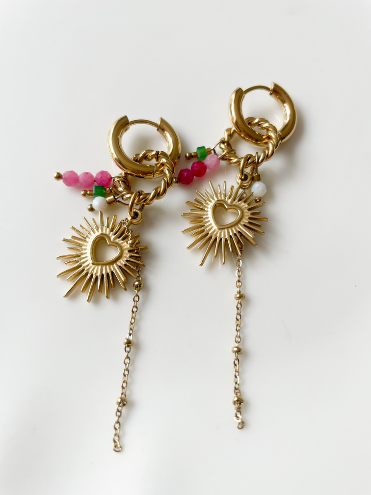Boucles breloques Ex voto doré