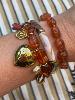 Bracelet Flora ambre doré