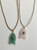 collier Stone vert doré