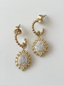 Boucles créoles Lina paillettes doré
