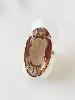 Bague ovale marron doré
