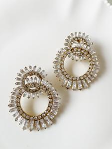 boucles Charly strass doré 