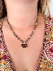 Collier pierres oeil de tigre doré