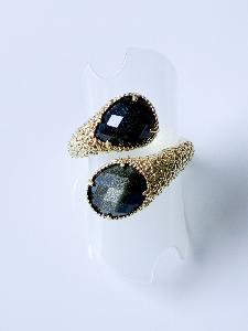 Bague pierres Boa Labradorite doré
