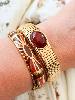 Bracelet Sonia marron doré